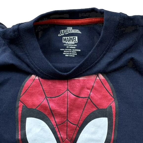 Spider-Man T-shirt Navy With Red Metallic Print Boys NWT Size 3T - Picture 2 of 5